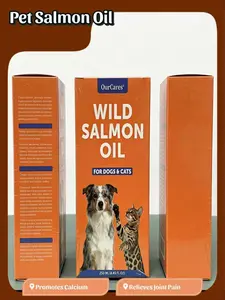 OURCARES Pet Salmon Oil for Dogs & Cats - High-Quality Omega-3 & Omega-6 Supplement for Smooth Shiny Coat & Joint Health