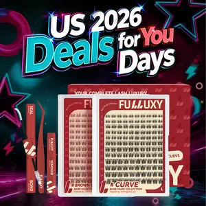 Black & Brown Curve Grab all Curve Color Here | Fulluxy Bare Muse Collection Collection Upgrade U Lashes with Ultra-Dense, Waterproof, Long-Lasting Lashes | Venus Velure | Muse | Beginner-Friendly Lashes for a Flawless Look | Trendy & Must-Have Clusters