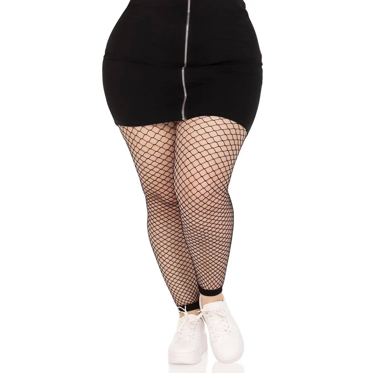Evermore Footless Fishnet Leggings [PLUS SIZE]