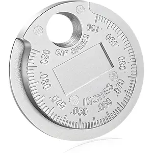Spark Plug Measuring Tool, Wire Spark Plug Gap Gauge Scaled from 0.020 to 0.100 Inch, Universal Zinc Alloy Spark Plug Adjustment Tools Gapper Gauge, Car Accessories