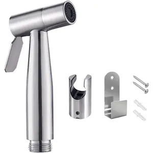 Bidet Sprayer Head with hook stainless steel bidet sprayer kit baby cloth diaper sprayer easy to install for Personal Hygiene And Bedpan WC Sprayer