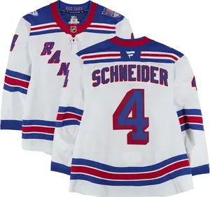 Braden Schneider New York Rangers Game-Used #4 White Set 1 Jersey from the 2025-26 NHL Season - Fanatics Authentic Certified