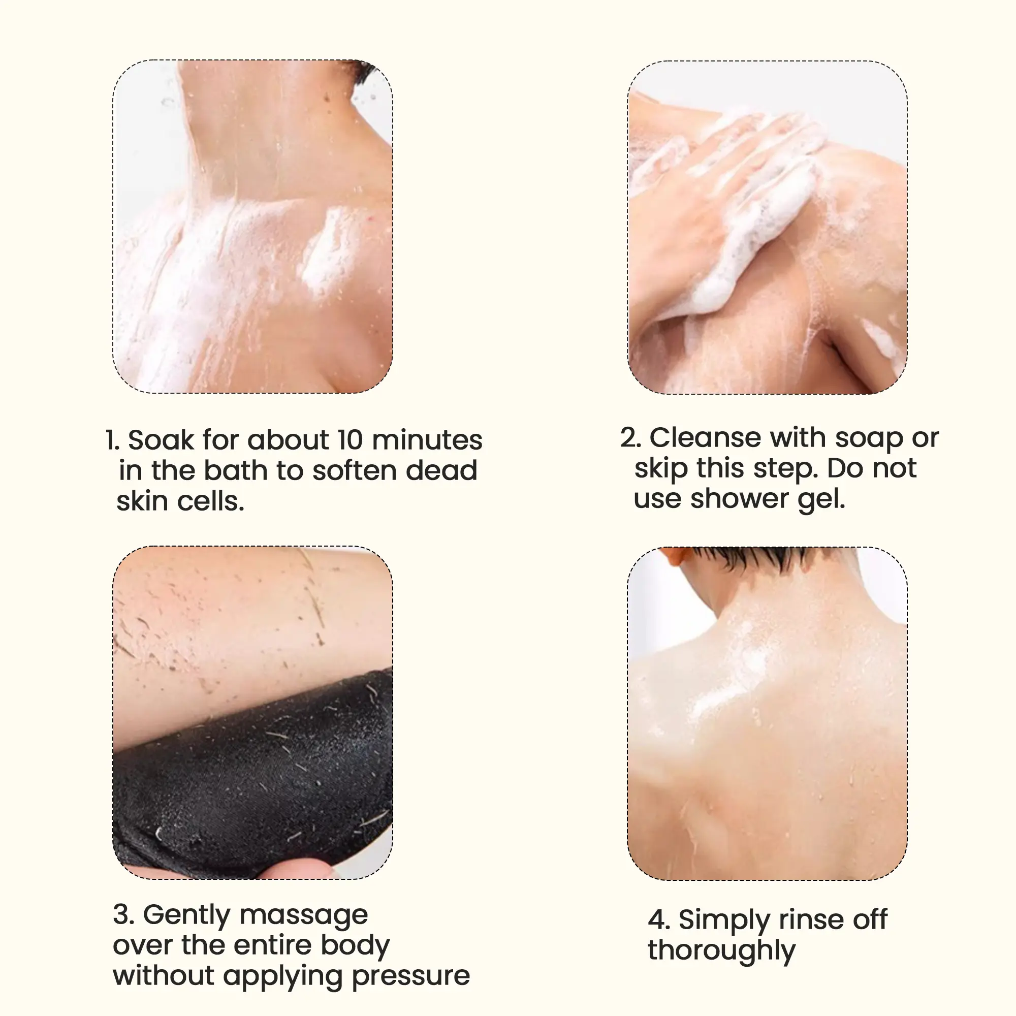 How to use exfoliating shower pad