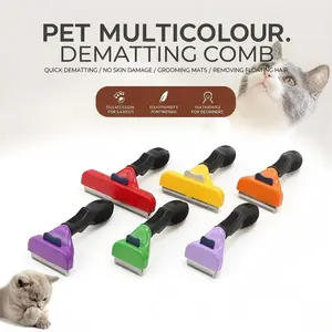 Pet Grooming Comb for Cats & Dogs, Efficient Deshedding Tool, Fur Removal, Gentle on Skin, Essential Pet Care Accessory, Easy-To-Use Design