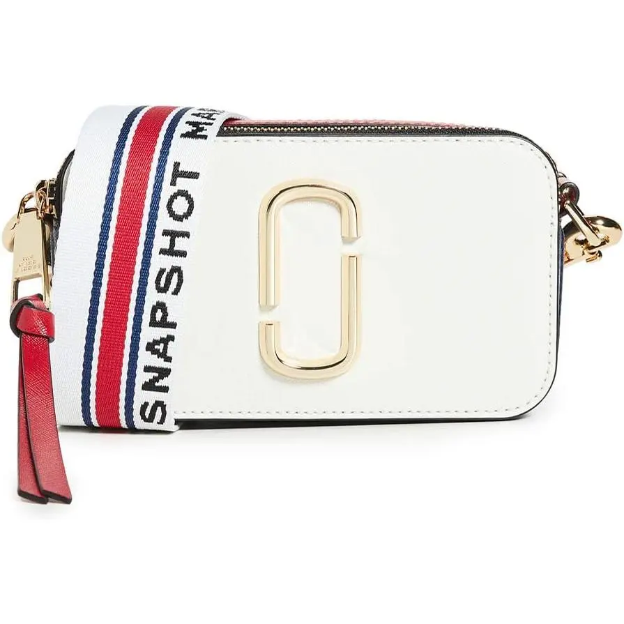 Marc Jacobs Womens The Snapshot Crossbody Bag - New Coconut Multi M0012007-178, Zipper, Interior Pockets, Logo Accent