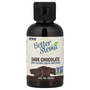NOW Foods Better Stevia®, Zero-Calorie Liquid Sweetener, Dark Chocolate, 2 fl oz (59 ml)
