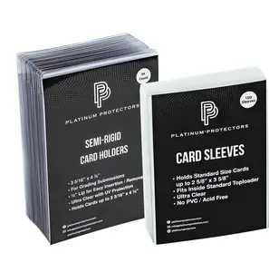 Platinum Protectors Semi-Rigid Holders Penny Sleeves for Graded Card Submissions