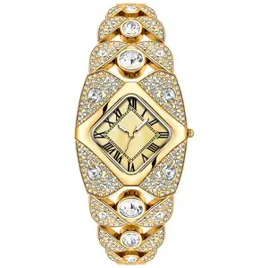 Elegant Vintage-Inspired Crystal Bracelet Watch | Sparkling Diamond Accent Quartz Watch for Women