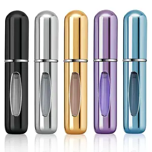 Christmas gift for kids Portable Mini Refillable Perfume Atomizer Bottle Refillable Perfume,Travel Size, Spray Scent Pump Case(5ml,5 Pack)