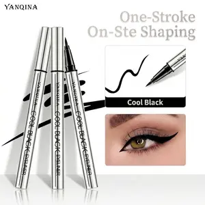 YANQINA Long-Lasting Eyeliner Cool Black - Lightweight Waterproof 24-Hour Smooth Application Ultra-Creamy Silky Texture One-Stroke On-Ste Shaping