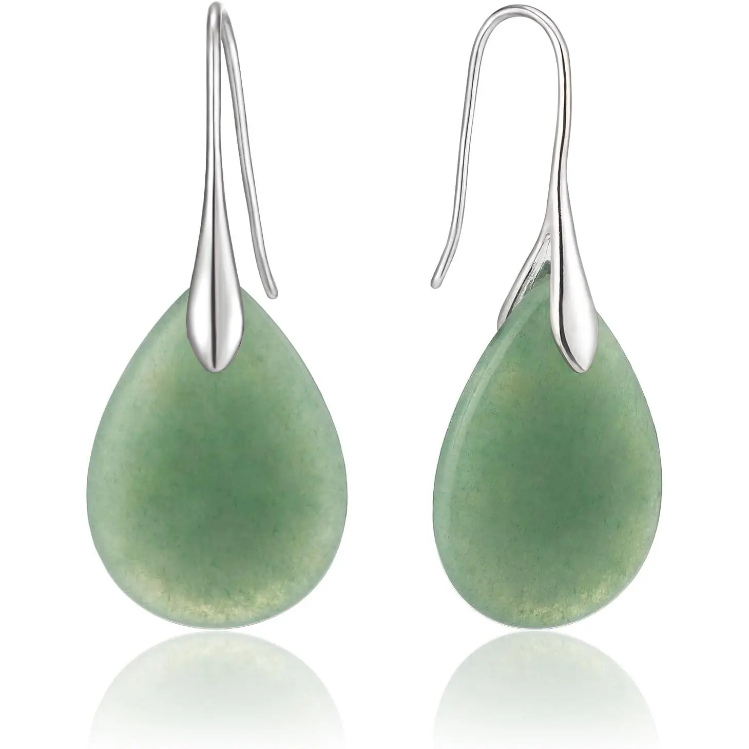 Teardrop Stone Grey Drop Earrings Fishhook Dangle Earrings for Women
