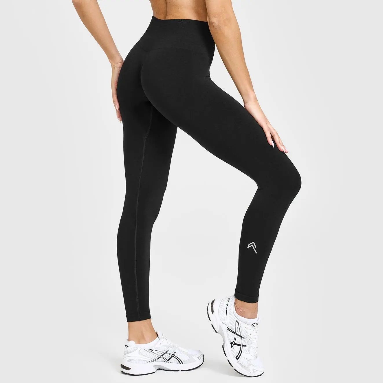 [With Logo]  Oneractive  Spring Summer All-match Sports Leggings, High Elastic Tight High Waist Tummy Control Hip Lifting Running Pants for Women