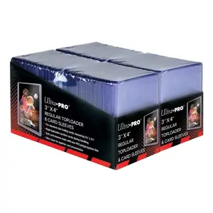 Ultra-pro 3" x 4" Clear Regular Toploaders and Soft Sleeves Bundle (200 count) packaging may vary but still factory sealed