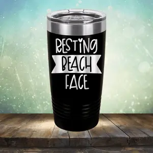 Resting Beach Face - Laser Etched Tumbler Mug