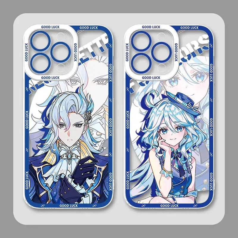 Unique Artistic Design Phone Case Genshin Impact Phone Case for IPhone 11  12 13 14 15 16 17 Pro Plus Max Air Wanderer N-Neuvillette F-Furina Soft  Cover Protective Drop-proof Retro Stylish Gift - TikTok Shop
