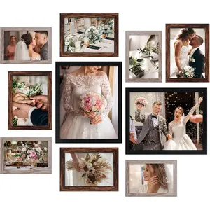 Picture Frames, 10 Pack Collage Picture Frame Set for Wall Decor, Hanging or Tabletop Display Multi Sizes Photo Gallery Wall Frames Set Including 8x10, 5x7, 4x6, Multicolor