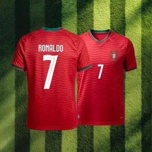 2026 Portugal National Team Home Red No. 7 Cristiano Ronaldo Short-Sleeved Football Shirt Jersey