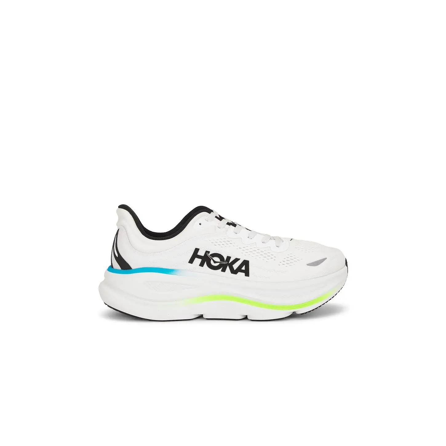 HOKA Bondi 9 Sneaker in Frost & Black