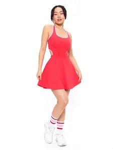 Sporty Story Dress - Salsa Red