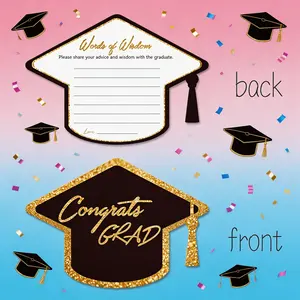 12pcs/set Graduation Advice Cards 20 Pack Wish & Well Messages Cards for High School & College Graduates Graduation Party Essentials & Graduation Gifts Festive Style, graduation gift