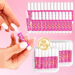 Nail Glue, 14pcs/28pcs Fast Drying Long Lasting Not Irritating Nail Glue, Nail Art & Polish for Home & Salon Use