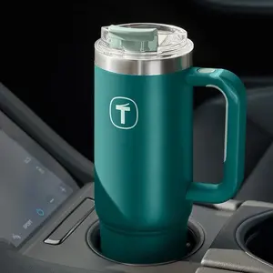 Tupperware Big T Tumbler - 37 oz, Leakproof Cup with Flip-Top Locking Lid and Straw Options - Portable Drinkware Beverage Reusable