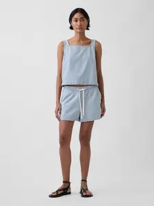Gap Women's UltraSoft Denim Stripe Easy Shorts
