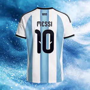 10# Messi 2026 Argentina Home Blue Short Long Sleeve Soccer Jersey