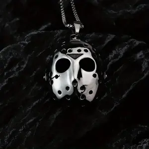 [Black Friday Jason Mask Pendant] Retro Black Friday Jason Mask Fashionable Handsome Pendant Necklace