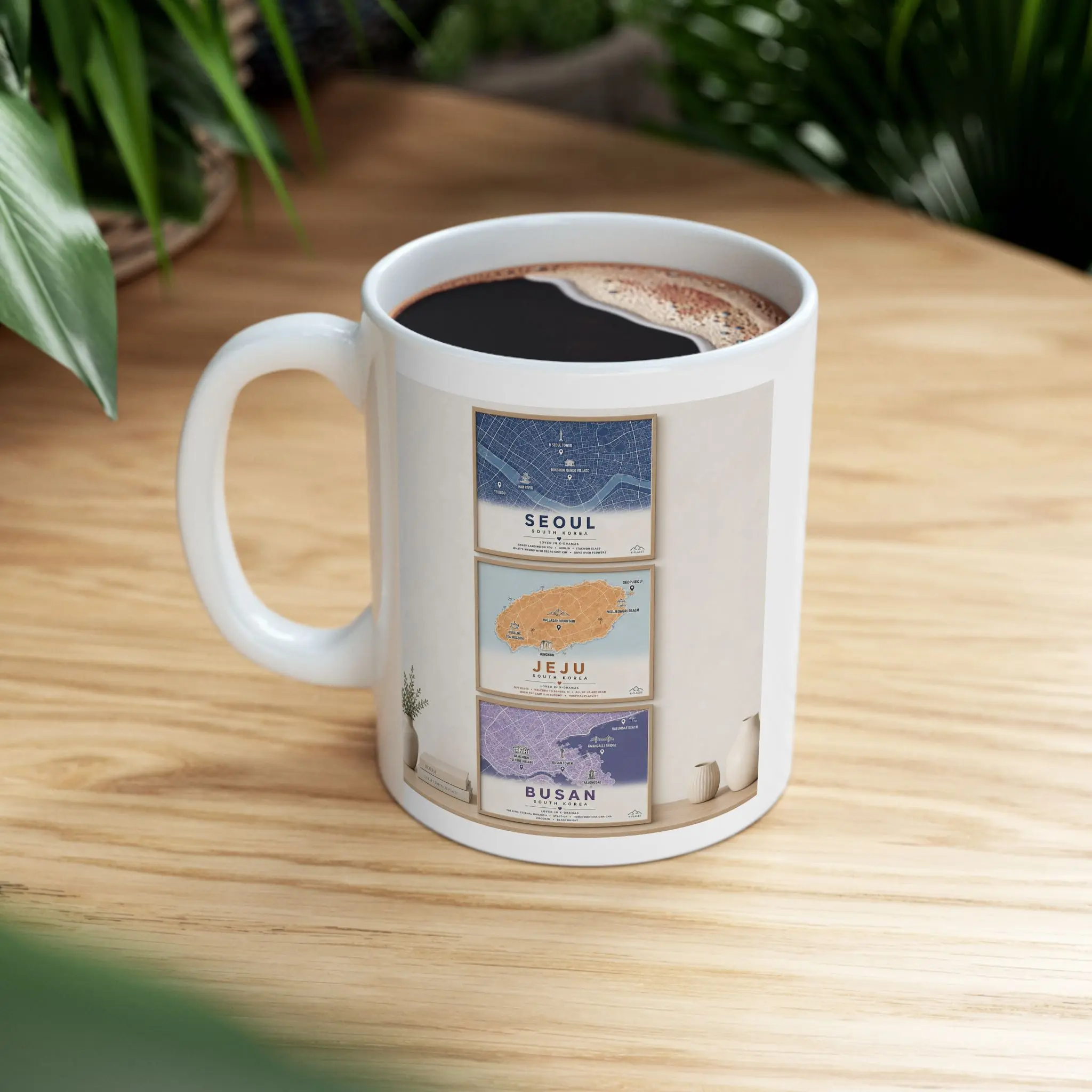 South Korea Map Mug – Korean Culture Coffee Cup, Korea Travel Gift for K-Drama Fans
