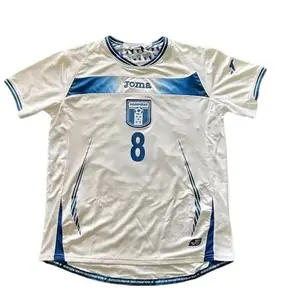 Joma Honduras Men's Home Jersey 10/11 Legend W.Palacios #8 - White/Blue, Outdoor Sport For Men, Round Neck Football Long Sleeves Shirt