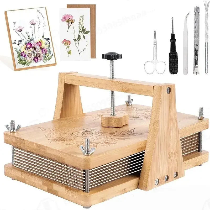 Handmade Wooden Flower Press Set, Detachable Design, Dry Plant Specimen Press, DIY Craft Accessories