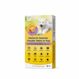 Cassiel Pet Natural Dog Parasite Support Chews Herbal Deworming Treats Chicken Flavor for Digestive Skin Health Immune Support Easy Feed