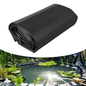 【GARVEE】Pond Liner10X13FT HDPE Pond Liners, 20 Mil UV Resistant Preformed Pond Liner Easy Cutting, Pond Liner for Natural Outdoor Ponds, Waterfall, Fish, Koi Pondsand Water Garden (Black)