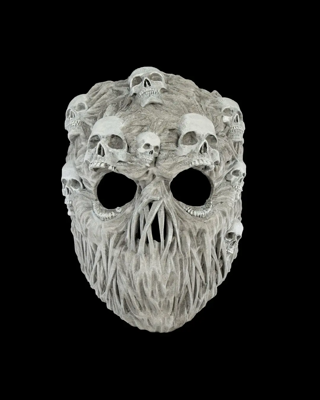 3DFabLabHTX Presents -  Embrace the Ghoulish!  3D Printed "Ghoul Face" Mask - A Symphony of Skulls masks
