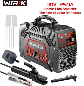 110v handheld welder,250amp,high level,Welder Machine With Large LED Display, 5000Watt Mini-Welder With Electrode Clamps, Earth Clamp, Wire Brushes, Rods And Gloves cut 55 pro Gift for Thanksgiving,Christmas,New Year