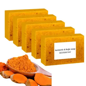 Turmeric & Kojic Acid Soap 100g Hand Made for Shower & Facial Use Natural Ingredients Dual Purpose Body Care 1&5pcs Brightening Soap
