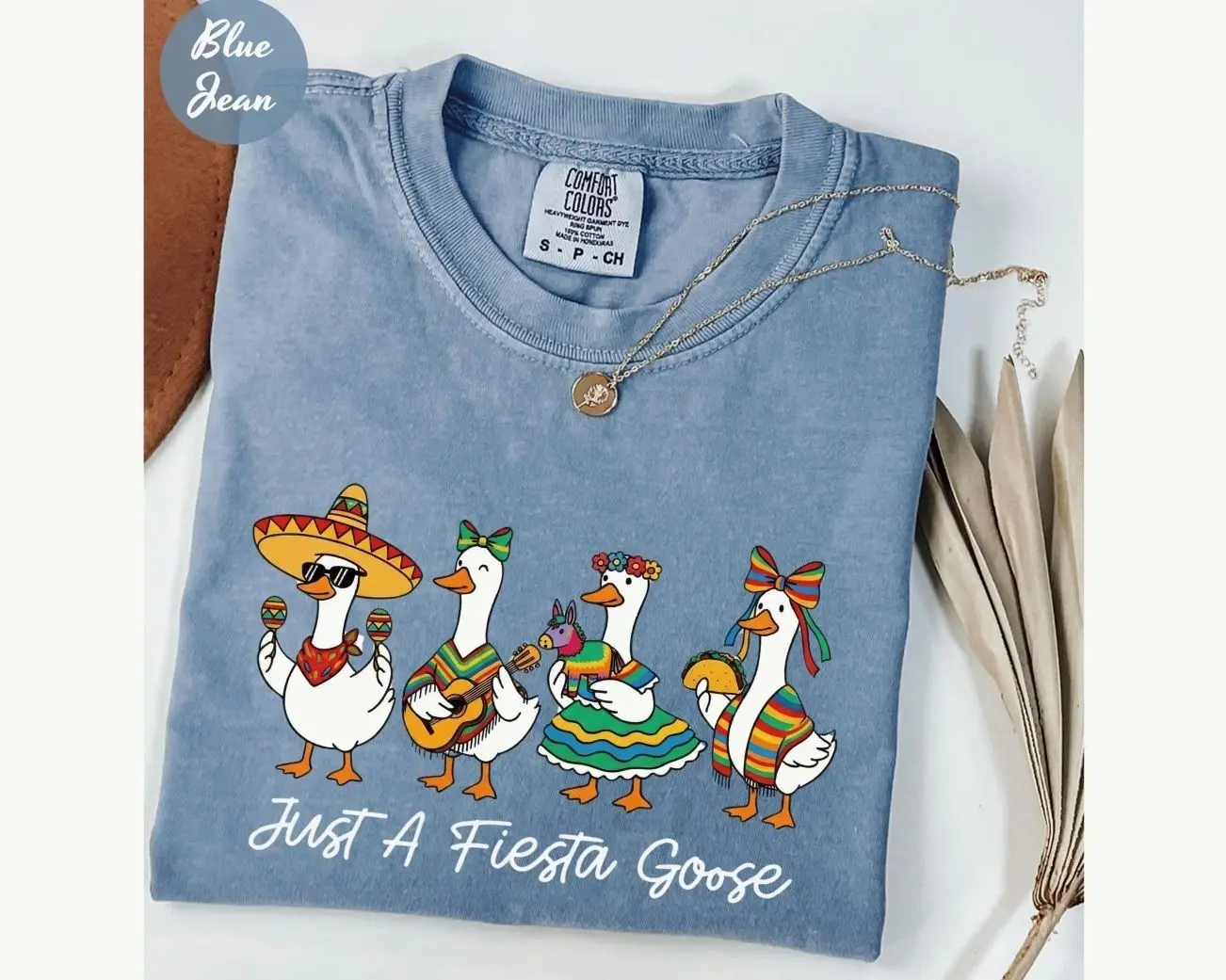 Comfort Colors Just A Fiesta Goose T-Shirt, Funny Goose Cinco de Mayo Graphic Tee, Mexican Party Shirt, Comfort Colors Graphic Tee, Casual Outfit, Vintage Wash Shirt, Comfortable Menswear & Womenswear Top, May2