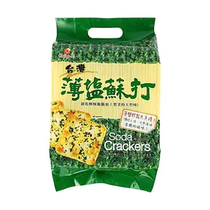 QIAOYI Taiwan Light Salt Soda Crackers 234g - Crispy & Lightly Salted Snack Biscuits