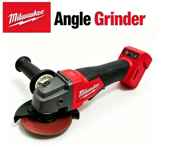 Milwaukee M18 Brushless Cordless Angle Grinder Tool Kit with 125mm Wheel, Kickback-Resistant Clutch, Tool-Free Safety Guard, Slim Lightweight Body, Anti-Vibration Side Handle, Torque Case for Metal Cutting, Construction Work power electric