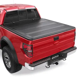 5FT 4-Fold Low-Profile Flush-Mount Style FRP Hard Tonneau Cover For 2019-2024 Ford Ranger Pickup Truck Vehicle Car Protector