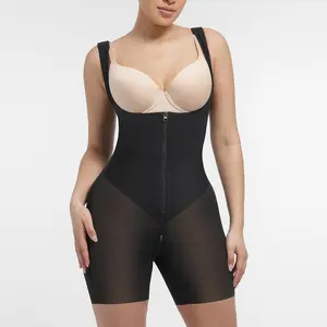 FeelinGirl Fajas Colombianas Shapewear Postpartum Body Shaper Butt Lifter Bodysuit with Zipper Crotch Springtok