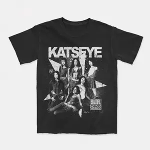 KATSEYE Beautiful Chaos Tour Vintage T Shirt, Gabriela Tee, Eyekon Merch, Kpop Fan Gift, Sophia, Manon, Lara, Daniela, Megan, Yoonchae