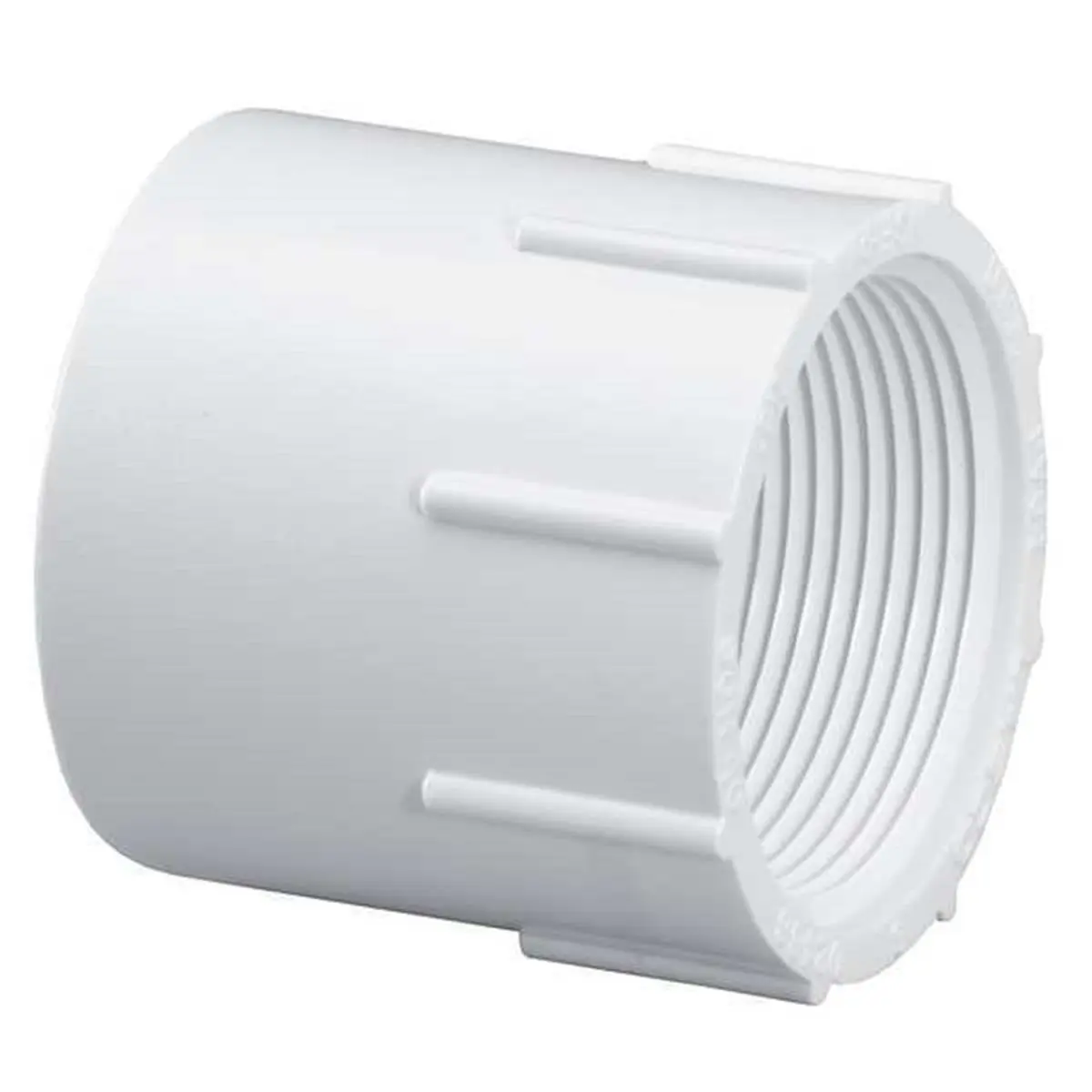 212 MAIN 2 in. Schedule 40 PVC Adapter, NSF Certified High-Pressure Fitting for Boating - 3.25 in. Length, 2 11/16 in. Outside Diameter, Female