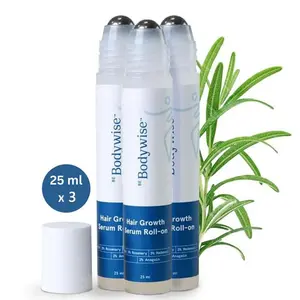 Buy two get one free Be Bodywise Roll-On Serum 25ml with3%Rosemary 2% Aminexil 3% Redensyl 2% AnagainParaben&Sulphate Free Non-Oily Mess-Free