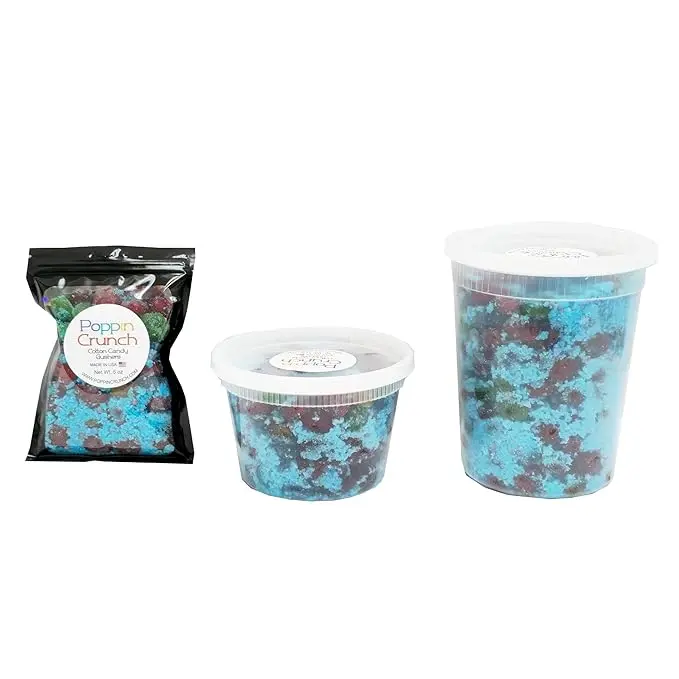 Poppin Crunch Cotton Candy Gushers Candy Snacks, 1-2 LBS, Choice of Sweet or Sour Bonbon Gummy Candies