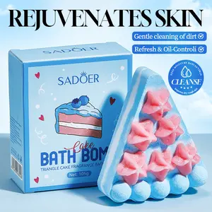 Triangular Cake Bath Bomb (105g) - Cleansing & Exfoliating Bath Ball