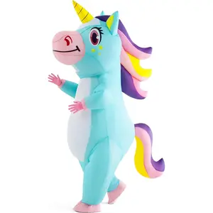 Halloween Inflatable Costume, Full Body Unicorn Blow up Costume for Adult Holiday Themed Cosplay Party