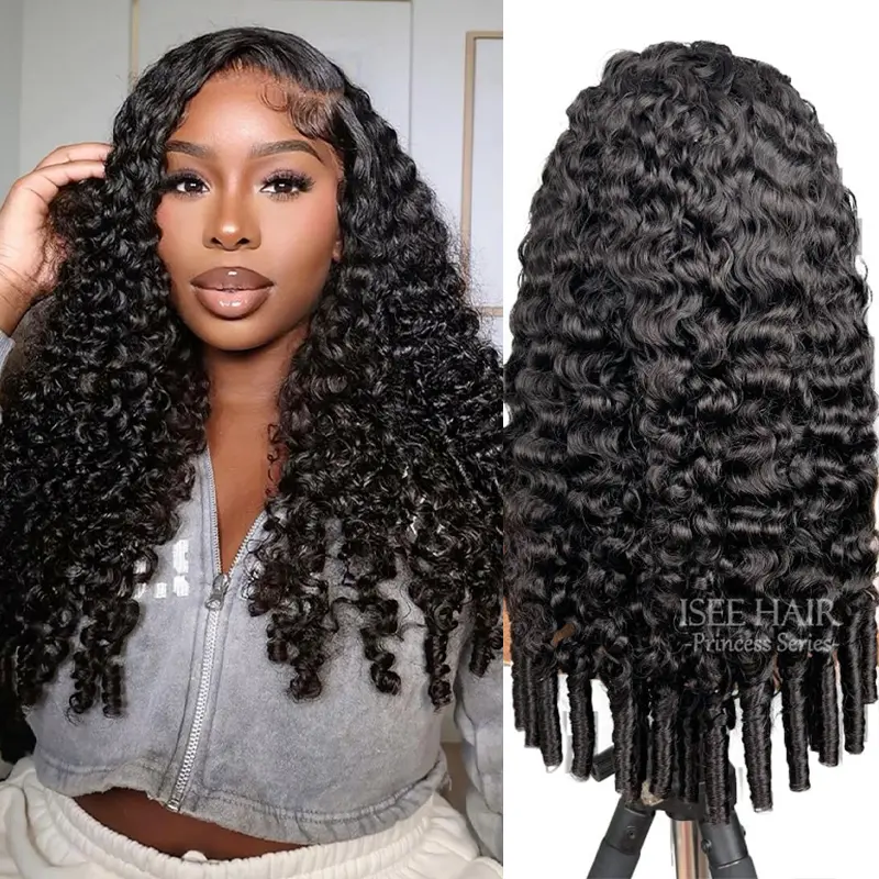 【New In】ISEE HAIR 13x6 Wear Go Burmese Curly HD Lace Front Glueless Closure Wig - Real Ear-To-Ear Design, Invisi Drawstring, #TikTokShopSpringGlowUp, Curly Hair