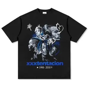 XXXTentacion Graphic T-Shirt Retro Hip hop Apparel Merch, Outfits for Y2K fan, Men and women Fashion Music 3 Unisex Heavy Cotton Classic Fit Everyday Casual Tee TikTok Streetwear Top